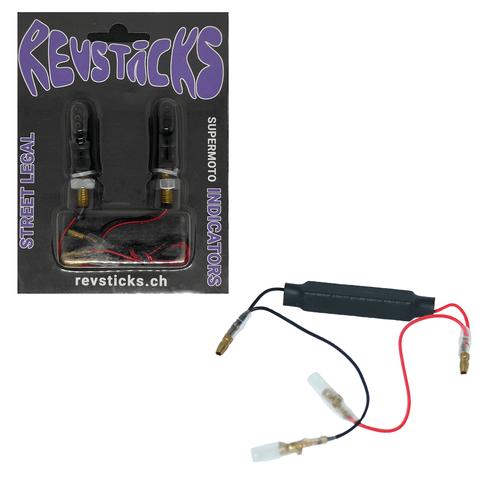 Lot de 4 clignotants LED et résistances